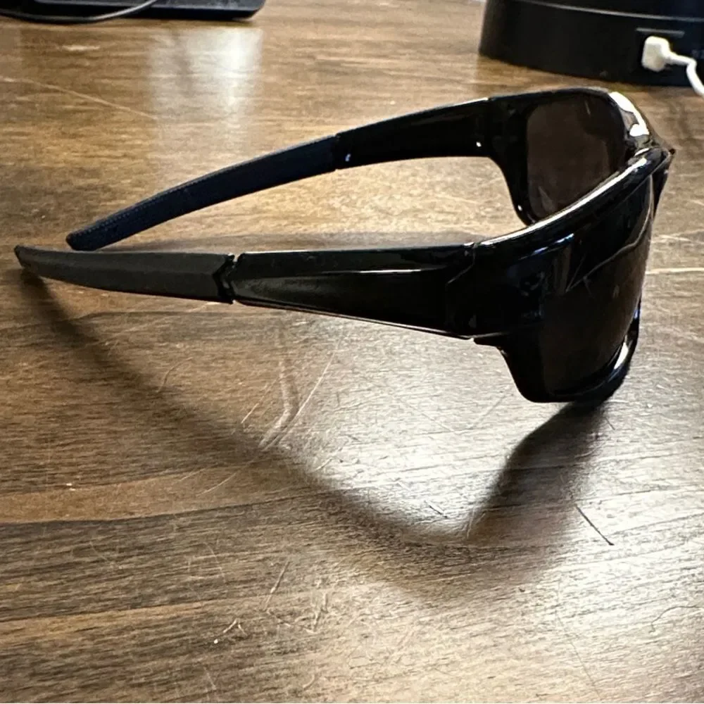 Men's Black Performance Sunglasses with Smoke Lenses